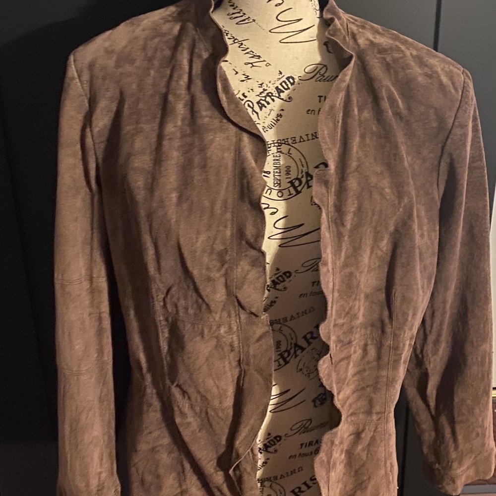 Brown suede blazer